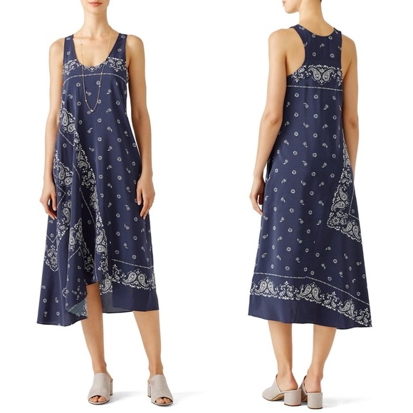 Theory Apalania Bandana Tank Dress Size 4 - Picture 3 of 10